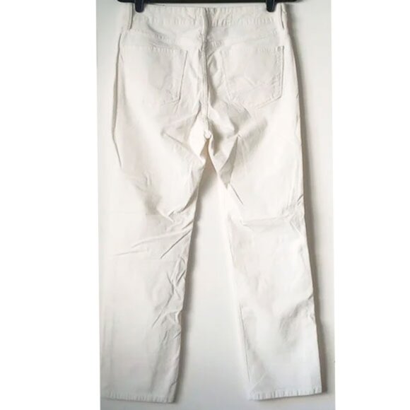 NWOT NYDJ Marilyn Straight Stretch Corduroy Jeans 12P Ivory P13J23GW - Picture 3 of 14